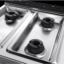 Cocina a gas - 54kW - 6 fuegos - con horno de gas estático - 12kW