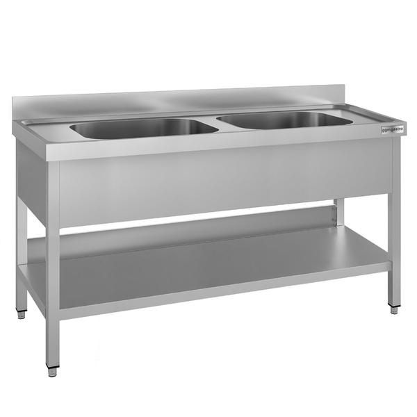 Mueble fregadero ECO - 1400x600mm - con base y 2 lavabos en el centro