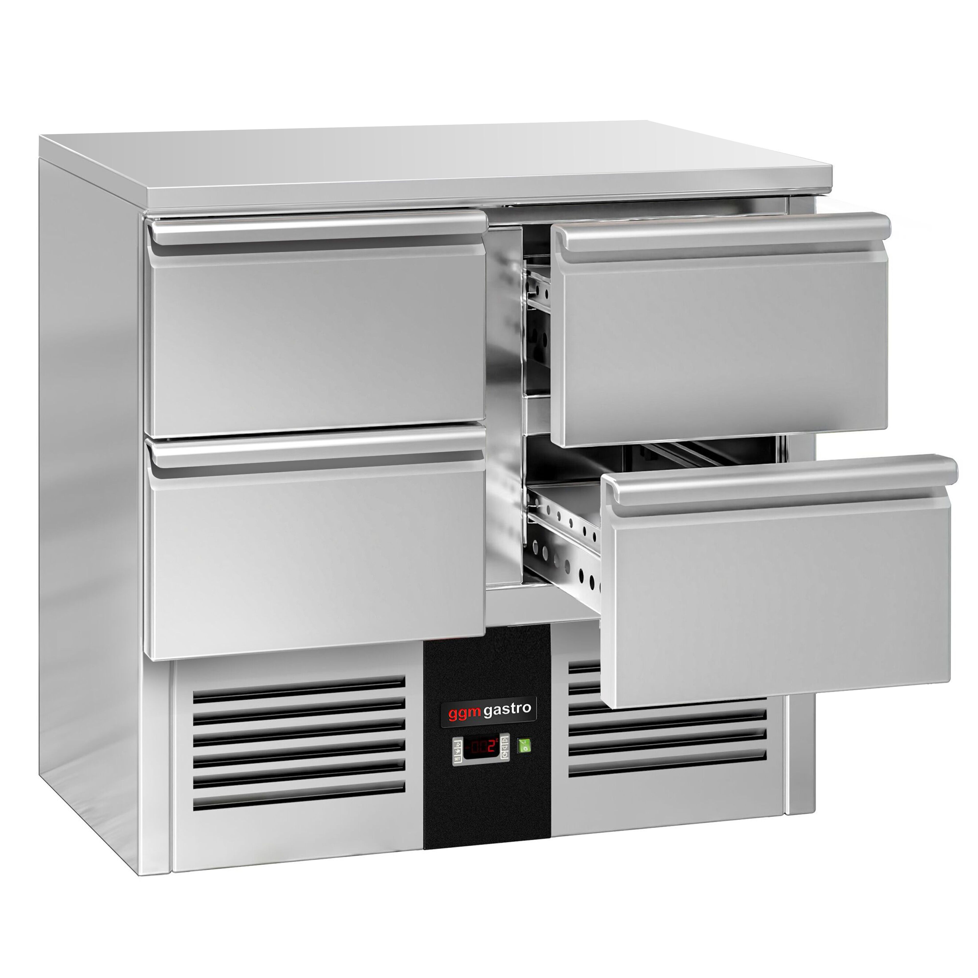 Kühltisch PREMIUM - 900x700mm - 4 Schubladen | GGM Gastro