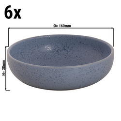 SANDY LOAM - طبق - عميق - أزرق - بقطر 160 مم (قطع x6)