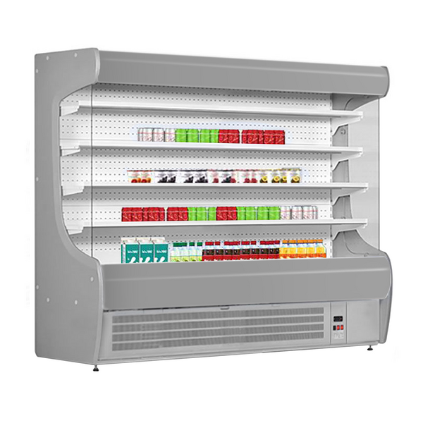 Duvar Tipi Soğutmalı Teşhir Ünitesi - 2520 mm -  4 raflı - gümüş ön panel