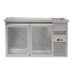 Pivski štand Premium PLUS - 1550x700 mm - 2 staklena vrata 