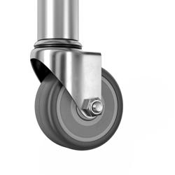 Nerezový regál PREMIUM - 1,2 x 0,5 m - se 4 policemi (NASTAVITELNÉ) - vč. 4 koleček