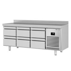 Kühltisch Premium PLUS - 1960x700mm - 6 Schubladen & Aufkantung