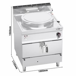 Gas Kochkessel - 200 Liter - 34,5 kW - Indirekte Beheizung - mit Wasserzulauf & Ablasshahn
