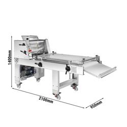 Bakkerij langvormmachine met transportband - voor baguette & sandwichbrood - 4 cilinders - 3000 st./u