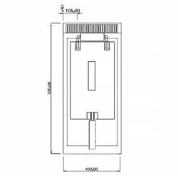 Elektrische friteuse - 10 liter - 9 kW - mechanische bediening - met aftapkraan - incl. onderbouw (1 deur)