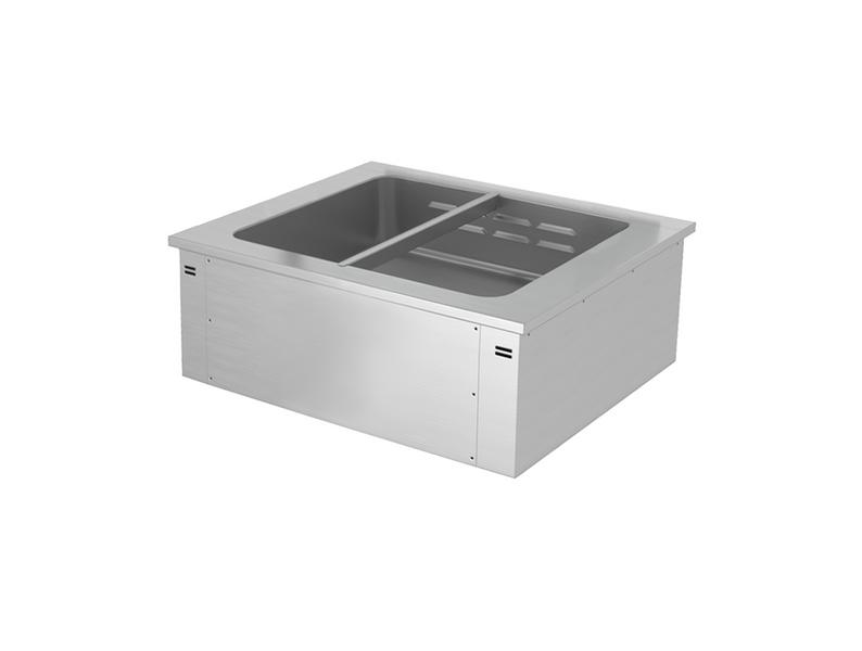 Drop-in Bain Marie - 800mm - 2x GN 1/1 - 200mm deep - Wet Heat - 1,46 kW