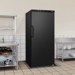 Ipari hűtőszekrény ECO - 600 liter - palásthűtéses - 1 ajtós - 5 polccal - ABS belső burkolat - fekete