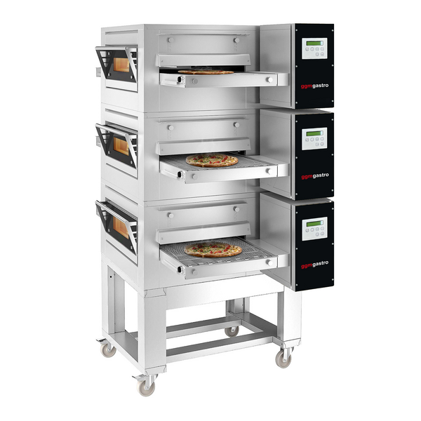 (3 Adet) Gazlı Konveyör Fırın - 1260 x 1750mm - Dijital- Bant genişliği: 500mm -Alt Stand dahil