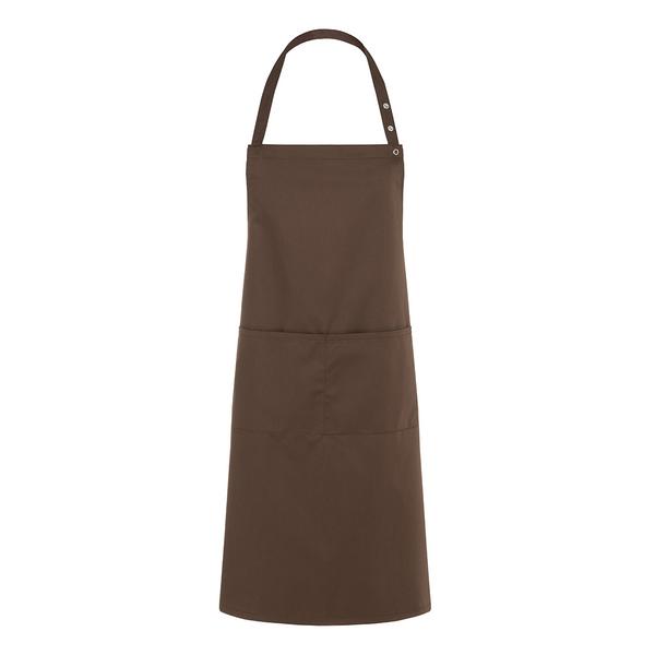 KARLOWSKY | LSTK34HB Tenerife Bib Apron – Light Brown - Adjustable Neck - 2 Pockets - One Size