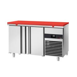 Masa congelatoare PREMIUM - 1400x700mm - cu 2 uși - incl. tocător roșu