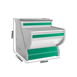 Kassentisch - 800mm - Frontblende Grün
