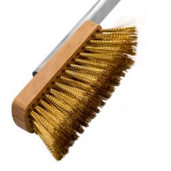 (4 pieces) Pizza oven paddles and Pizza oven brush PREMIUM – aluminium peel - brass brush - wall rack