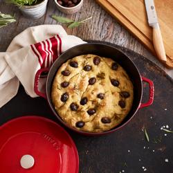 STAUB | BRAISERS - Жаровня зі структурою Chistera Drop - 240 мм - Чавунна - Вишнева