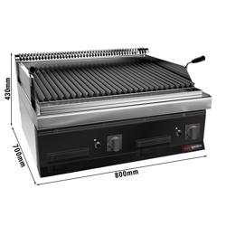 Grill à gaz en pierre de lave - 14 kW - Grille inclinable