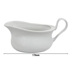 (6 pieces) Mix & Match Sauce & Gravy Boat – 370 ml - Porcelain - White