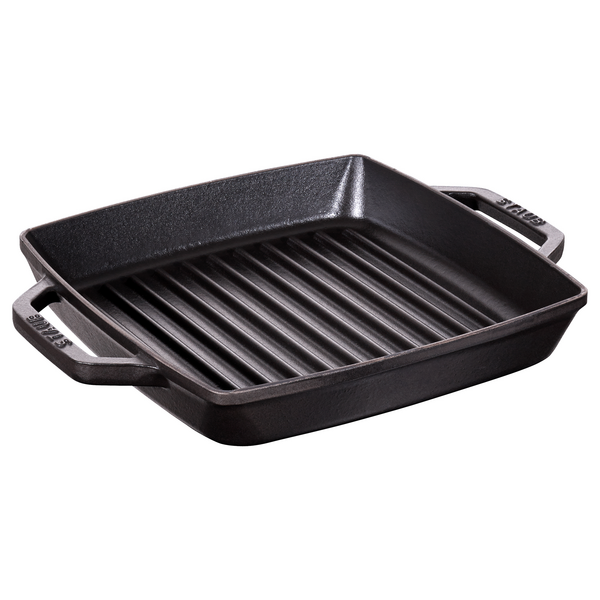 STAUB | GRILL PANN - Grill serpenyő - 230x230mm - Öntöttvas - Fekete