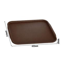 Bricka 440 x 320mm - brun