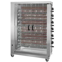 Elektrický gril na kuřata - 28,8 kW - s 11 špízy - pro až 66 kuřat