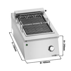 Elektrische grillplaat - 4,0kW - 0,4x0,73m - Tafelmodel - 730mm diep - RVS