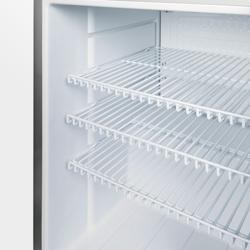 GASTRO-COOL | Frigider minibar - 430mm - 62 litri - cu 1 ușă din sticlă și iluminare LED - argintiu