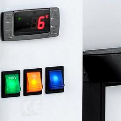 Comptoir vitrine réfrigérée - 2506x979mm - +2/+6°C - 512L - Façade noire
