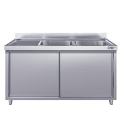 Spoelbakkast ECO - 1600x600mm - met 2 spoelbakken rechts