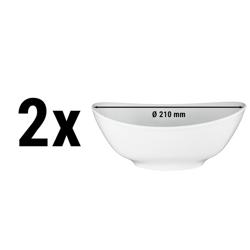 (2 pieces) SELTMANN WEIDEN | Oval Porcelain Serving Bowl 210×180 mm – White