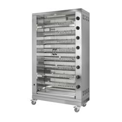 Girarrosto a gas - 47,6kW - con 8 spiedini per un massimo di 48 polli