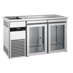 منضدة البار PREMIUM - 1550x700mm - 2 أبواب زجاجية