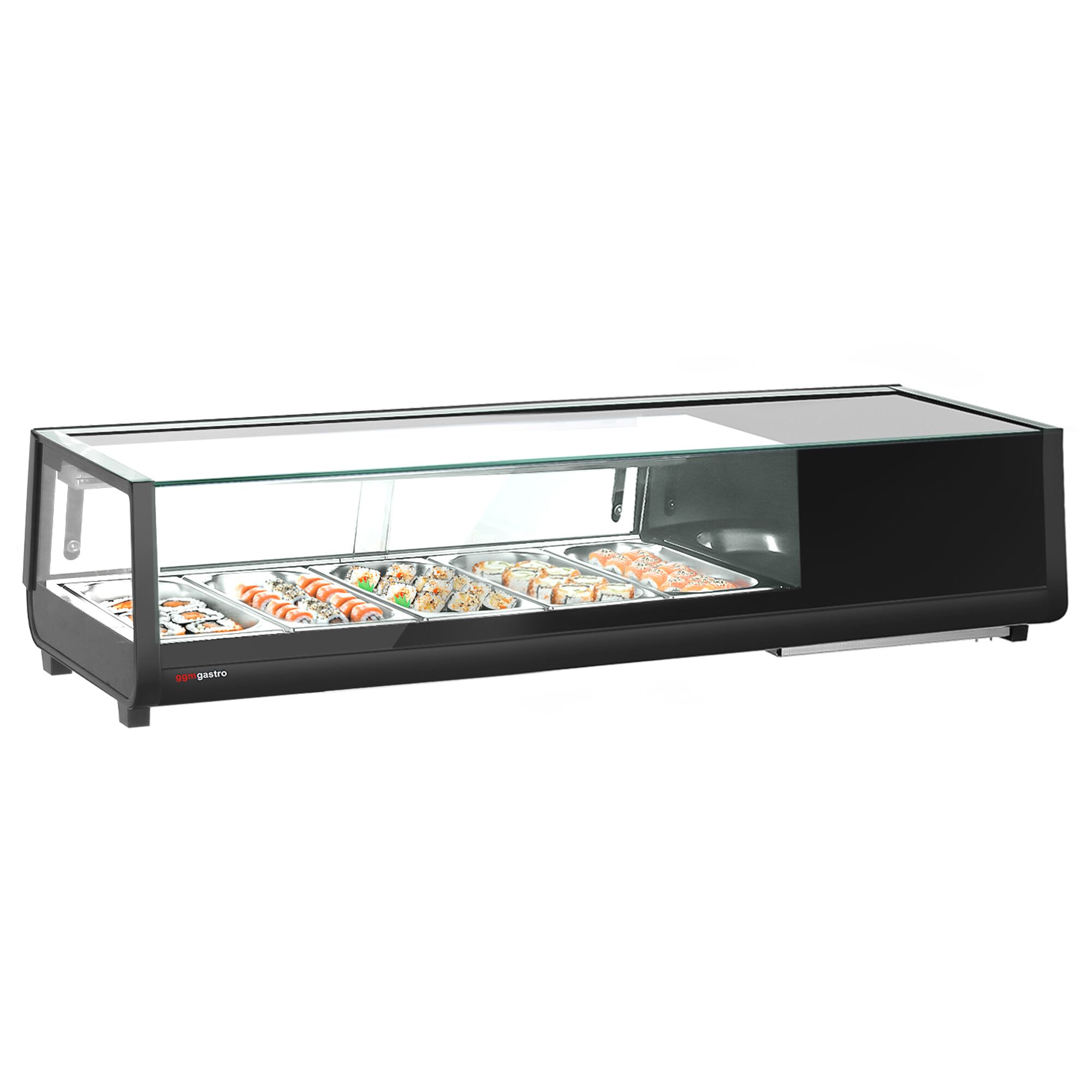 Vitrine réfrigérée à sushi – 5 × GN 1/3 – Noir