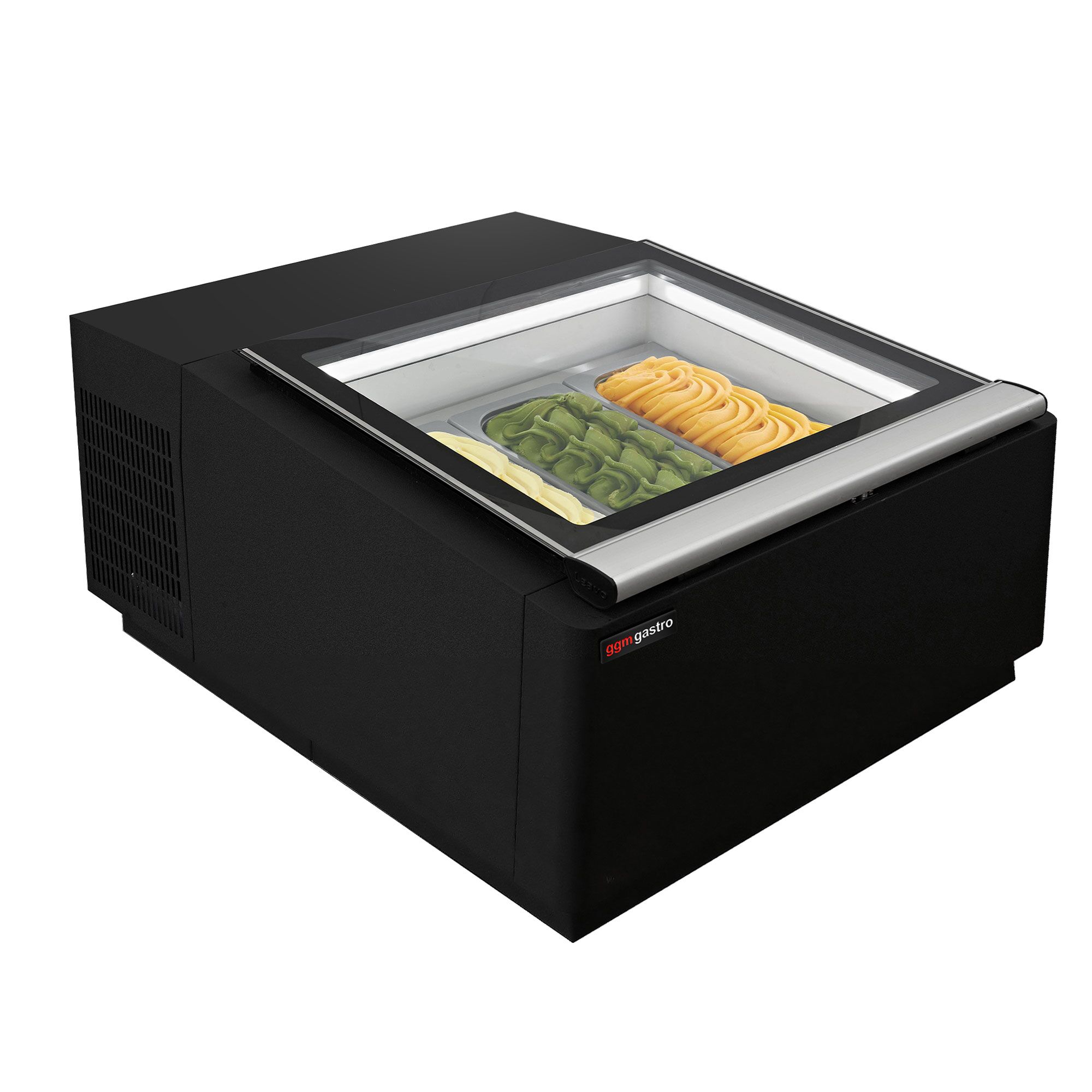 Vitrina de helados de mesa - 670 x 750 mm - Negro