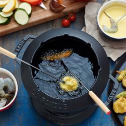 STAUB | SPECIALITIES- Fondue set - Ø 200mm - Gietijzer - Zwart