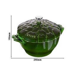 STAUB | LA COCOTTE - Koktél - Articsóka - 220mm - Öntöttvas - Bazsalikom zöld