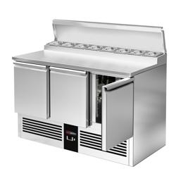 Zubereitungstisch Mini PREMIUM - 1370mm - für 8x GN 1/6 - 3 Türen