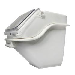 Container pentru ingrediente uscate - cu capac transparent - 290x593 mm - 20 L - polipropilenă - alb - stivuibilă