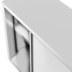 Настенный шкаф из нержавеющей стали PREMIUM - 1600x400 мм - с раздвижной дверью - Высота: 800 мм