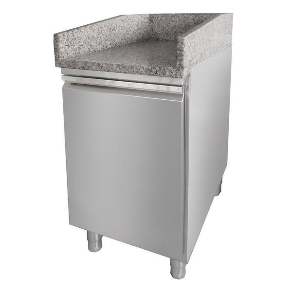 Kassa-sectie & 1 deur - 500x700mm - RVS