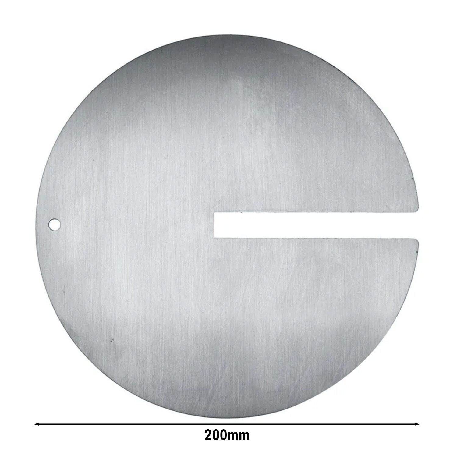 Meat Plate for Doner Kebab Skewer with Slot - Ø250mm - Stainless Steel - for 12x12mm skewers