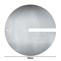 Meat Plate for Doner Kebab Skewer with Slot - Ø250mm - Stainless Steel - for 12x12mm skewers