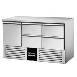 Kühltisch PREMIUM - 1370x700mm - 1 Tür & 4 Schubladen