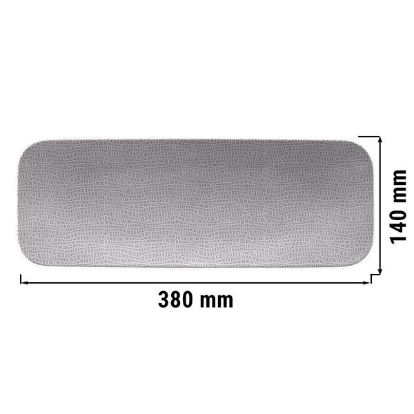(2 Stück) SELTMANN WEIDEN | Coupe Teller - flach rechteckig - 380x140mm - Grau