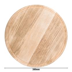 Pizzalautanen puusta – Ø 380 mm – mehukourulla