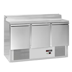 Saladette KOMPAKT ECO - 1368x700 mm - förhöjd kylränna - 3 dörrar - för 8x GN 1/6