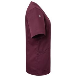 KARLOWSKY | Ladies' Tunic Essential – Aubergine - Size 48 - Short-Sleeve - V-Neck - 95°C Washable