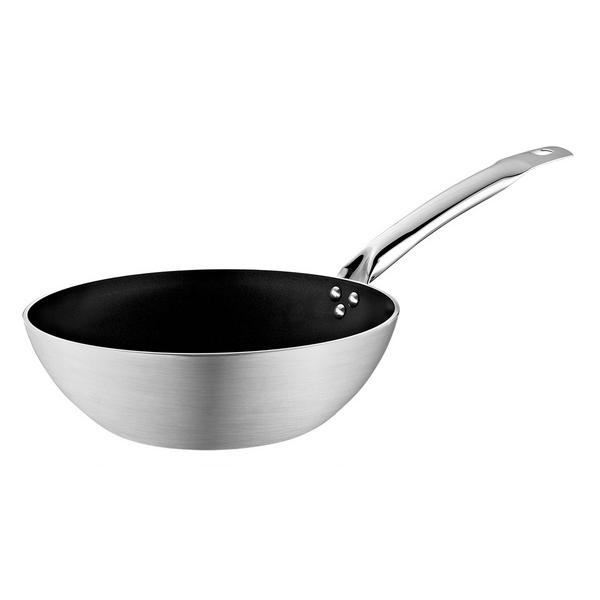 Wokpan - aluminium - Ø 240mm - hoogte: 76mm - anti‑aanbak - geschikt voor alle warmtebronnen (excl. inductie)