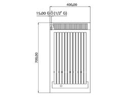 Grelhador em pedra lávica a gás (7 kW) - Grelha inclinável