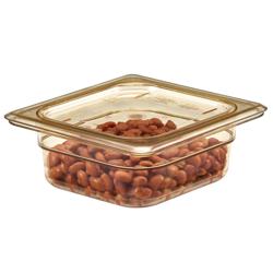 (6 pieces) CAMBRO | H-PAN Gastronorm GN 1/6 Flat Lid – Amber – Heat-Resistant to 99°C – 9mm