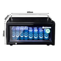 GASTRO-COOL | Koelkast met glazen deur - 25 liter - 1 glazen deur - Zwart